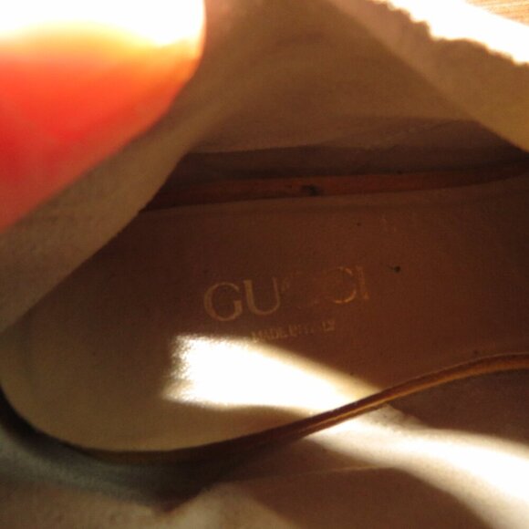 VINTAGE GUCCI Butter Yellow Suede Chukka Lace Up Flat Boots Booties - Size US 6 - Picture 15 of 15